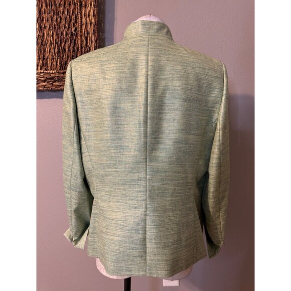 Kasper Separates Suit Jacket Blazer 16 Green Classic 3 Button Stretch - Picture 5 of 12